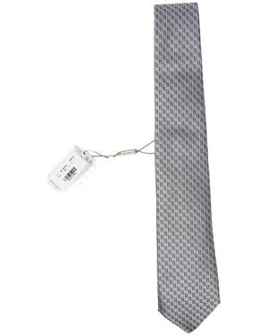 Canali Patterned Tie - Weiß
