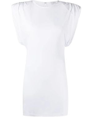 Wardrobe NYC Sheath Gathered-Detail Sleeveless Minidress - White