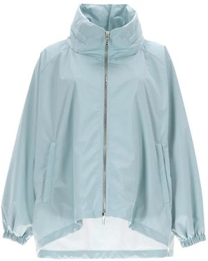 Moorer Stand-Collar Oversized Jacket - Blue