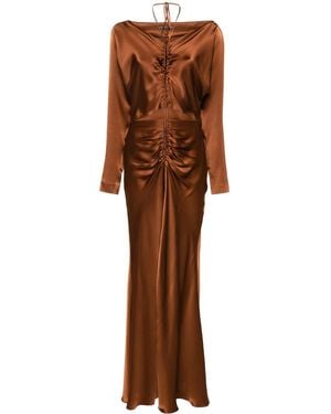 Alberta Ferretti Dress Cut Out Details - Brown