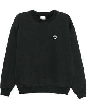 Arte' Sweat À Logo Brodé - Noir
