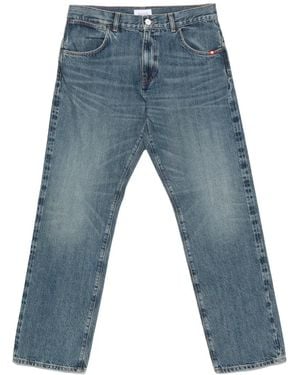 AMISH Liam Straight-Leg Faded Jeans - Blue