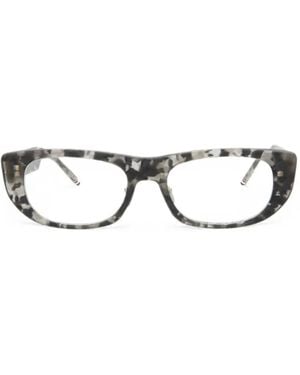Thom Browne Gafas Con Efecto De Carey - Gris