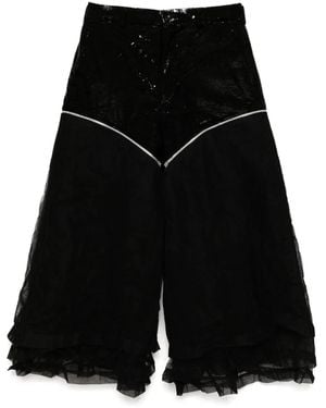 Comme des Garçons Hose Mit Weitem Bein - Schwarz