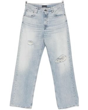 Haikure Distressed Wide-Leg Jeans - Blue