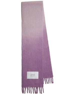 Maison Kitsuné Gradient Fringed Scarf - Purple