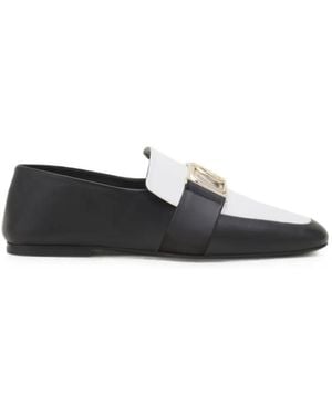 Lanvin Mother And Child Logo-Plaque Loafers - White