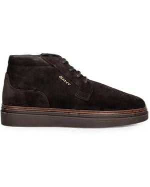 GANT Botas De Ante Con Cordones - Negro