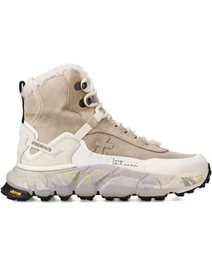 Premiata Trivor 440M Textured Trainers - Natural