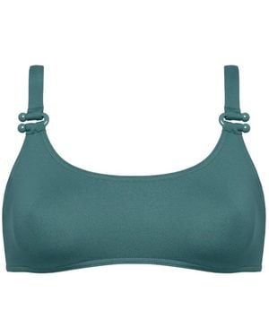 Eres Fearless Crop Top Bikini Top - Green