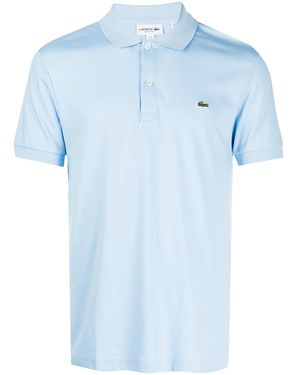Lacoste Logo-Patch Cotton Polo Shirt - Blue