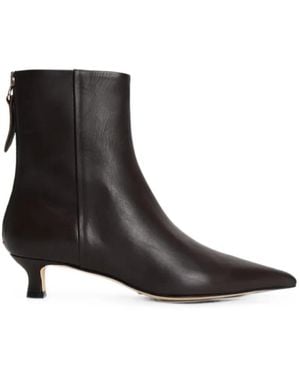 Aeyde Zoe Pointed-Toe Ankle Boots - Black