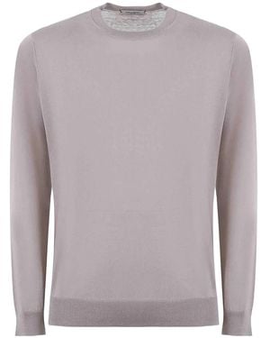 Paolo Pecora Round-Neck Long-Sleeve Jumper - Grey