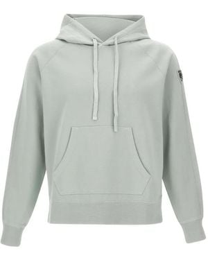 Blauer Logo-Patch Raglan-Sleeve Hoodie - Grey