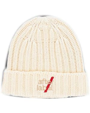 AFTER LABEL Kiruna Logo-Embroidered Beanie Hat - Natural