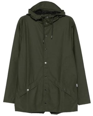 Rains Hooded Waterproof Jacket - Green