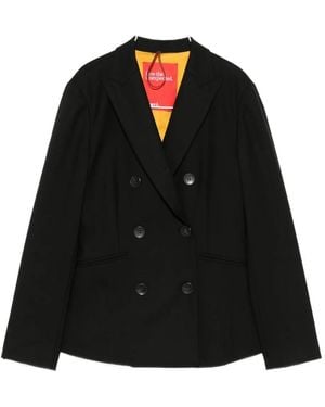 ..,merci Peak-lapel Double-breasted Jacket - ブラック