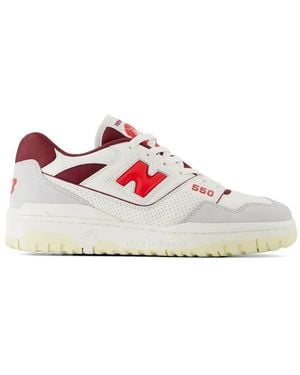 New Balance 550 Paneled Sneakers - White