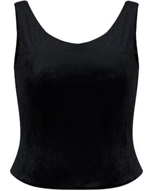 Balenciaga Velvet Tank Top - Black