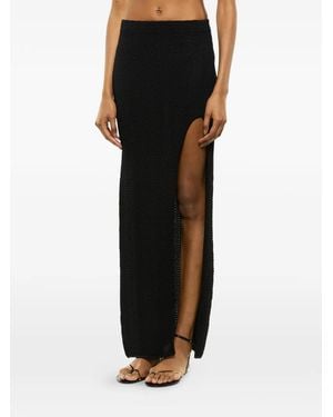 Laneus Knit Maxi Skirt - Black