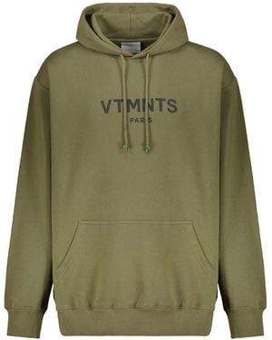 Vetements Logo-print hoodie - Verde
