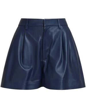 Marni Leather Shorts - Blue