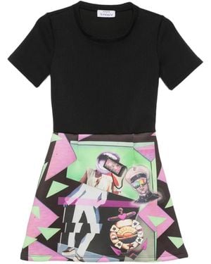 The Artistylist Graphic-Print Short-Sleeve Dress - Black
