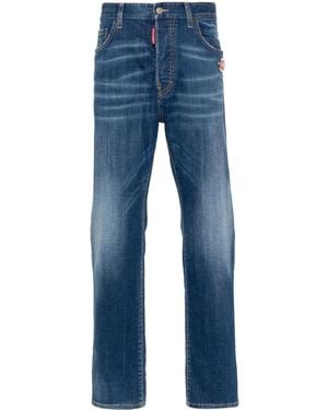DSquared² Slim-Fit-Jeans Mit Logo-Pflaumen - Blau