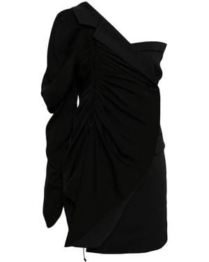 BESFXXK Asymmetric Blazer Mini Dress - Black
