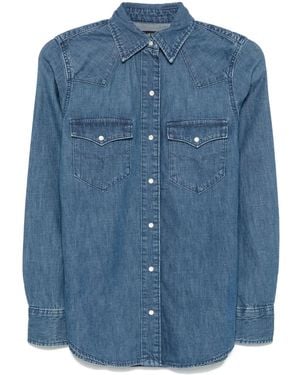 Ralph Lauren Long Sleeve Button Front Shirt - Blue