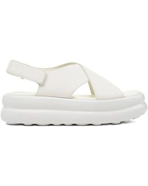 Camper Pelotas Flota Crossover Leather Sandals - White