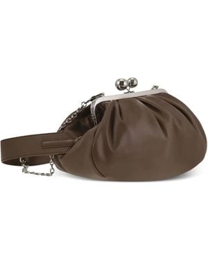 Weekend by Maxmara Medium Pasticcino Leather Clutch Bag - Brown