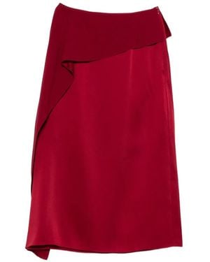 Erdem Draped Midi Skirt - Red