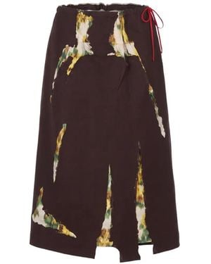 Prada Rock Aus Gabardine Mit Devoré-Effekt - Lila