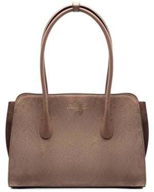 Roberto Festa Zeta Soft Suede Tote Bag - Brown