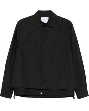 Sacai Layered Long-Sleeve Shirt - Black