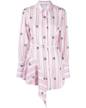 Off-White c/o Virgil Abloh Asymmetric Arrow Shirt Dress - Pink