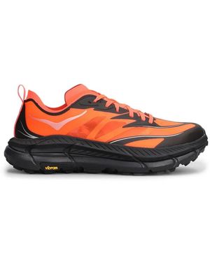 Hoka One One Mafate Speed 4 Lite Panelled Trainers - Red