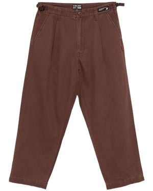 Izzue ロゴパッチ パンツ - ブラウン
