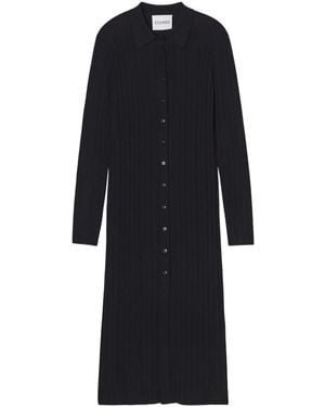 Closed Knitted Midi Dress - Black