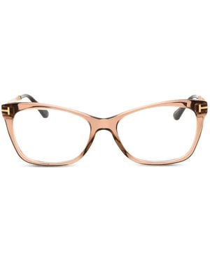 Tom Ford Lunettes De Vue À Monture Géométrique - Natural