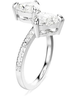 Swarovski Crystal-Embellished Ring - White