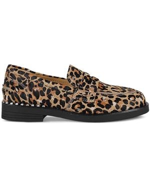 Ash Winona Leopard Penny Loafers - Brown