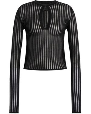 Dondup Pull À Effet De Transparence Et Découpes - Noir