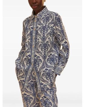 FARM Rio Tropical Cameo-Print Shirt - Grey