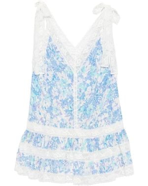 Zimmermann Solstice Floral-Print Mini Dress - Blue
