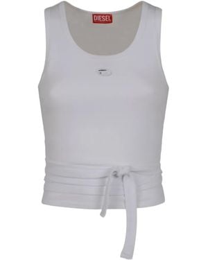 DIESEL Sleeveless Tops - White