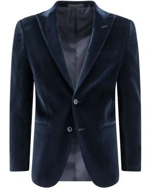 Corneliani Fluwelen Blazer - Blauw
