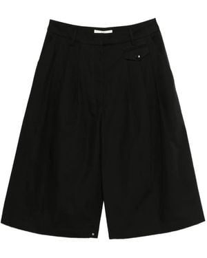 Tibi Pleated Shorts - Black