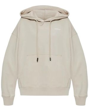 Off-White c/o Virgil Abloh Logo-Print Drawstring Hoodie - White